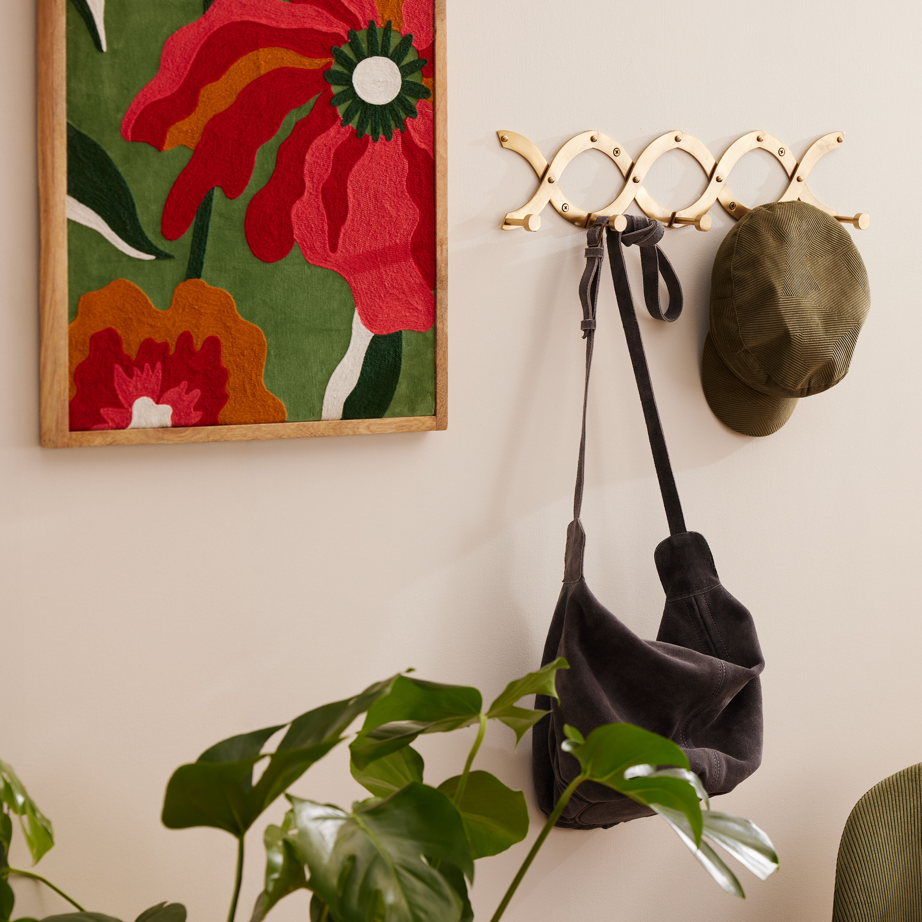 Gold Metal Expandable Accordion Wall Rack World Market
