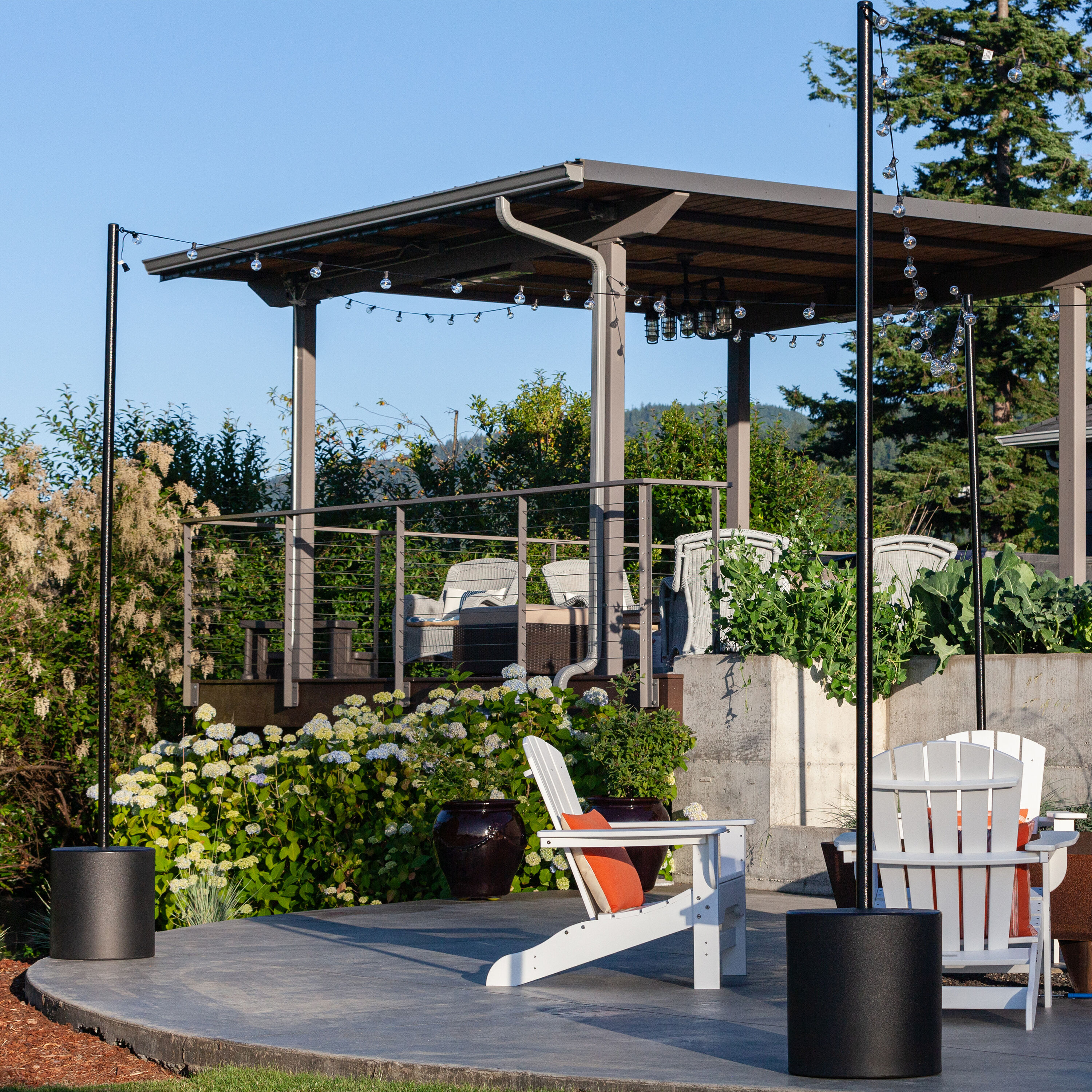 Patio light pole stand cheap
