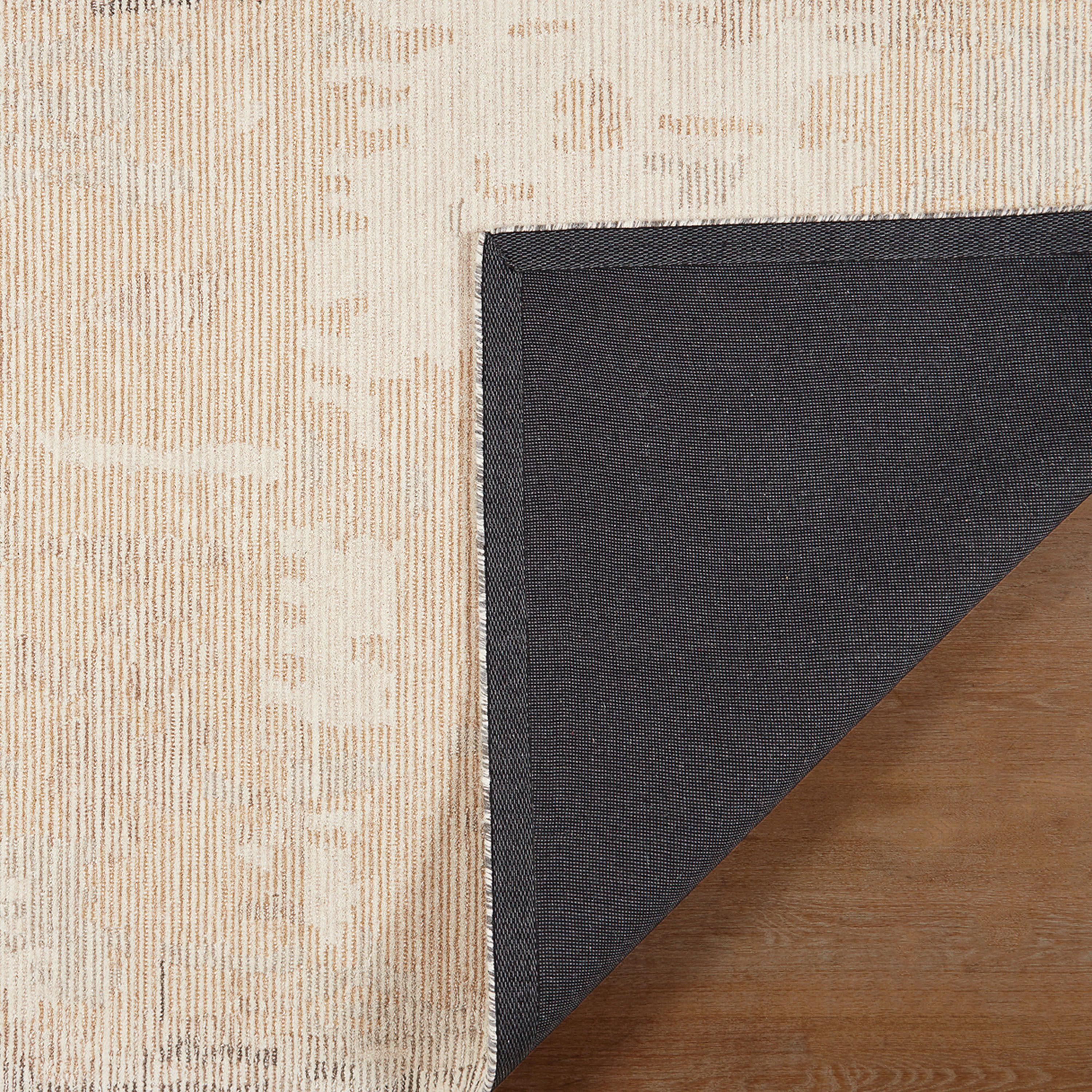 Shadows Neutral Abstract Wool Area Rug image number 2