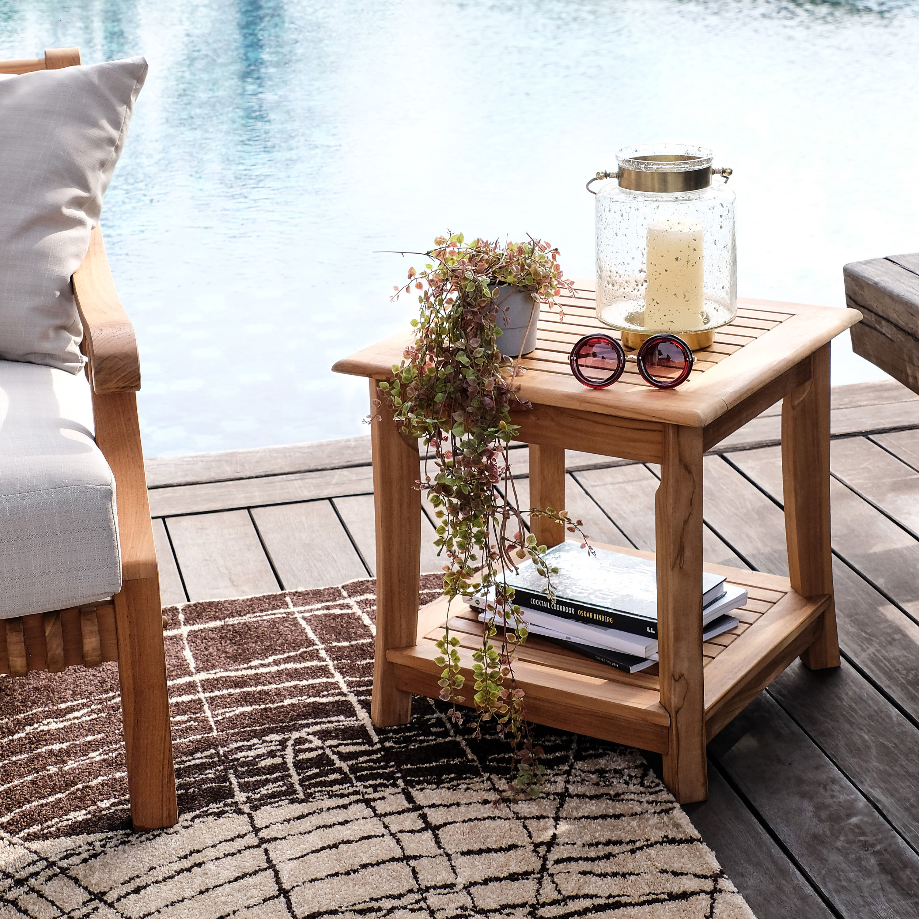 Vero Teak Wood 3 Piece Outdoor Furniture Set World Market