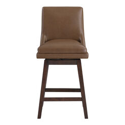 Henslowe Faux Leather Upholstered Swivel Counter Stool