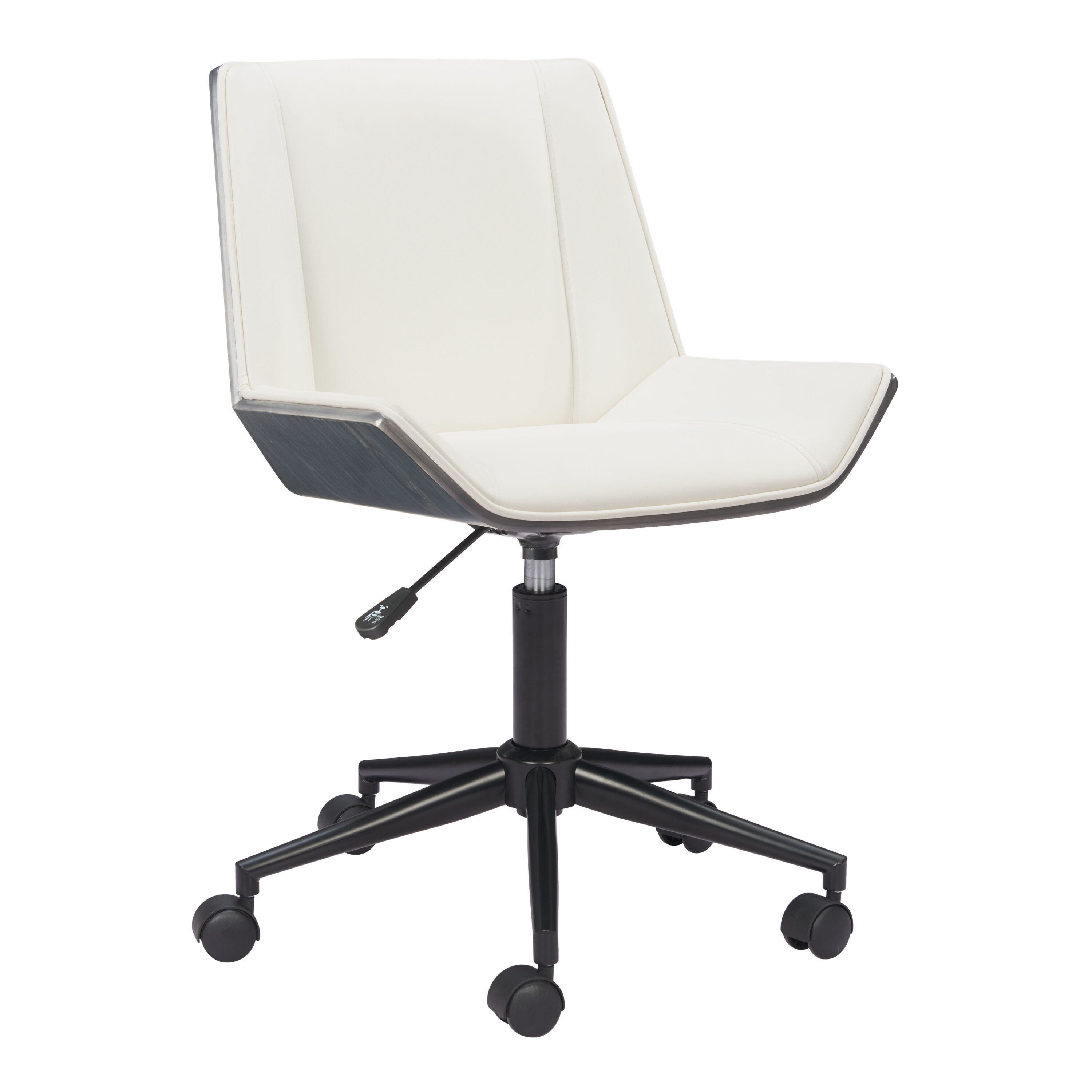 Alaric Faux Leather and Wood Angular Office Chair image number 3