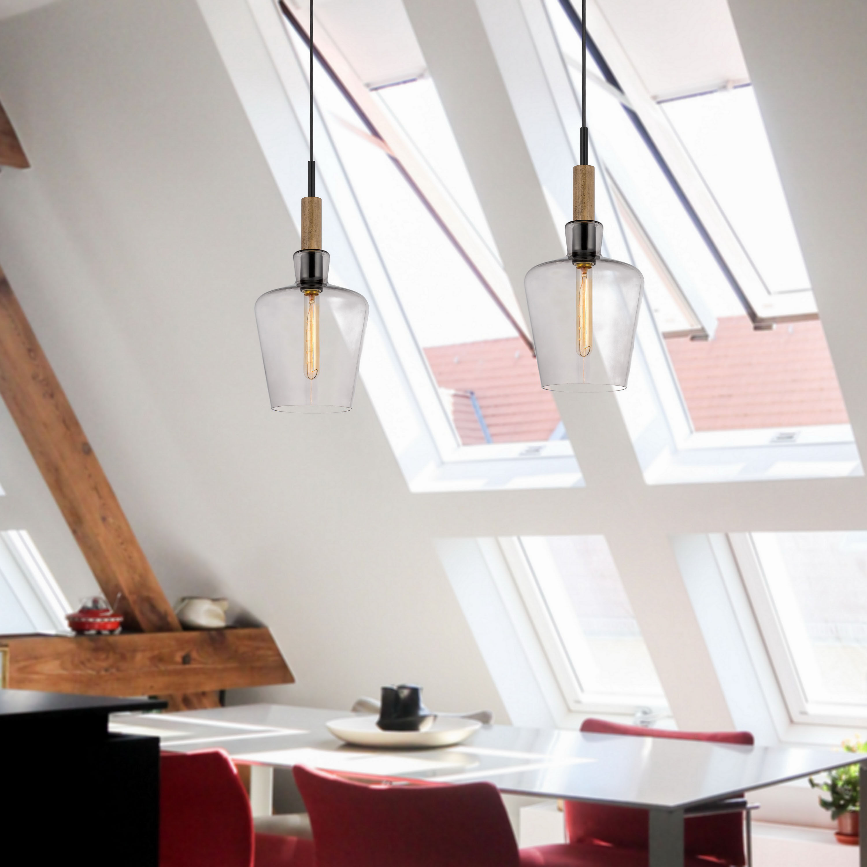 Leonie Smoked Glass Pendant Lamp by World Market 57009815