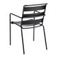 Monteria Steel Slat Outdoor Stacking Dining Armchair Set of 2 image number 3