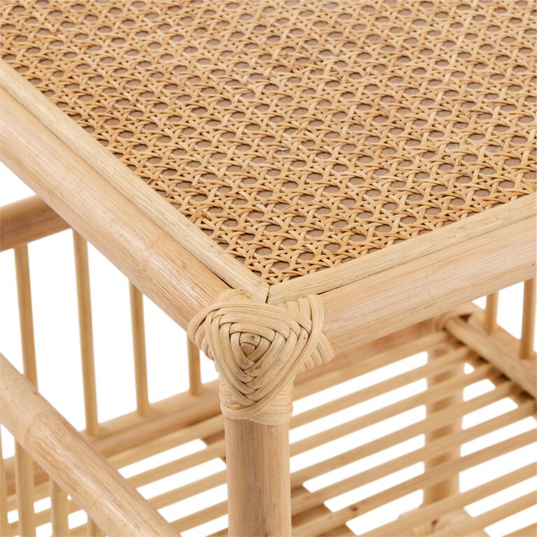 Shelton Natural Rattan Storage Shelf image number 4