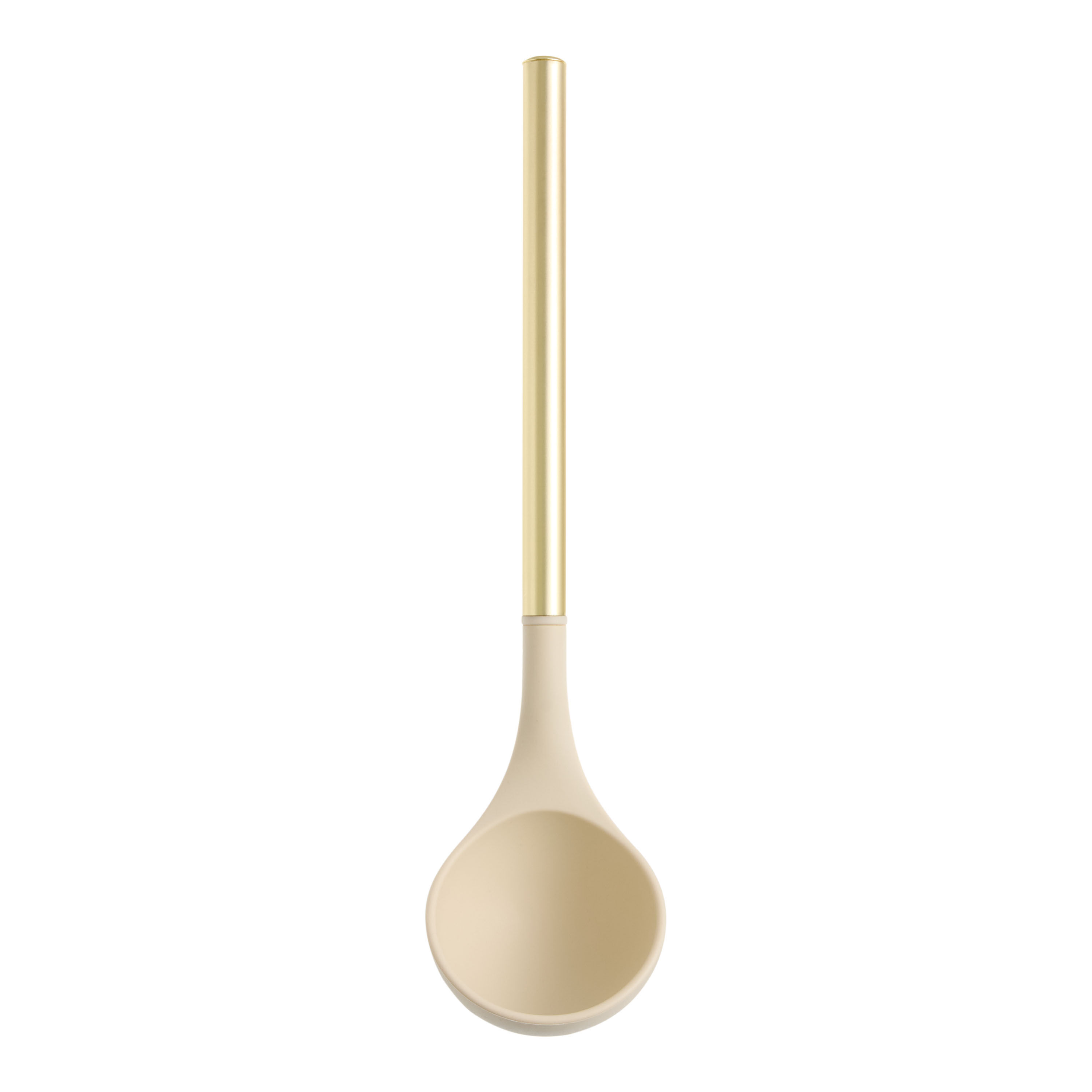 Ivory Silicone and Brushed Gold Steel Ladle