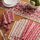 Fuchsia Floral Block Print Napkin Set of 4 image number 1
