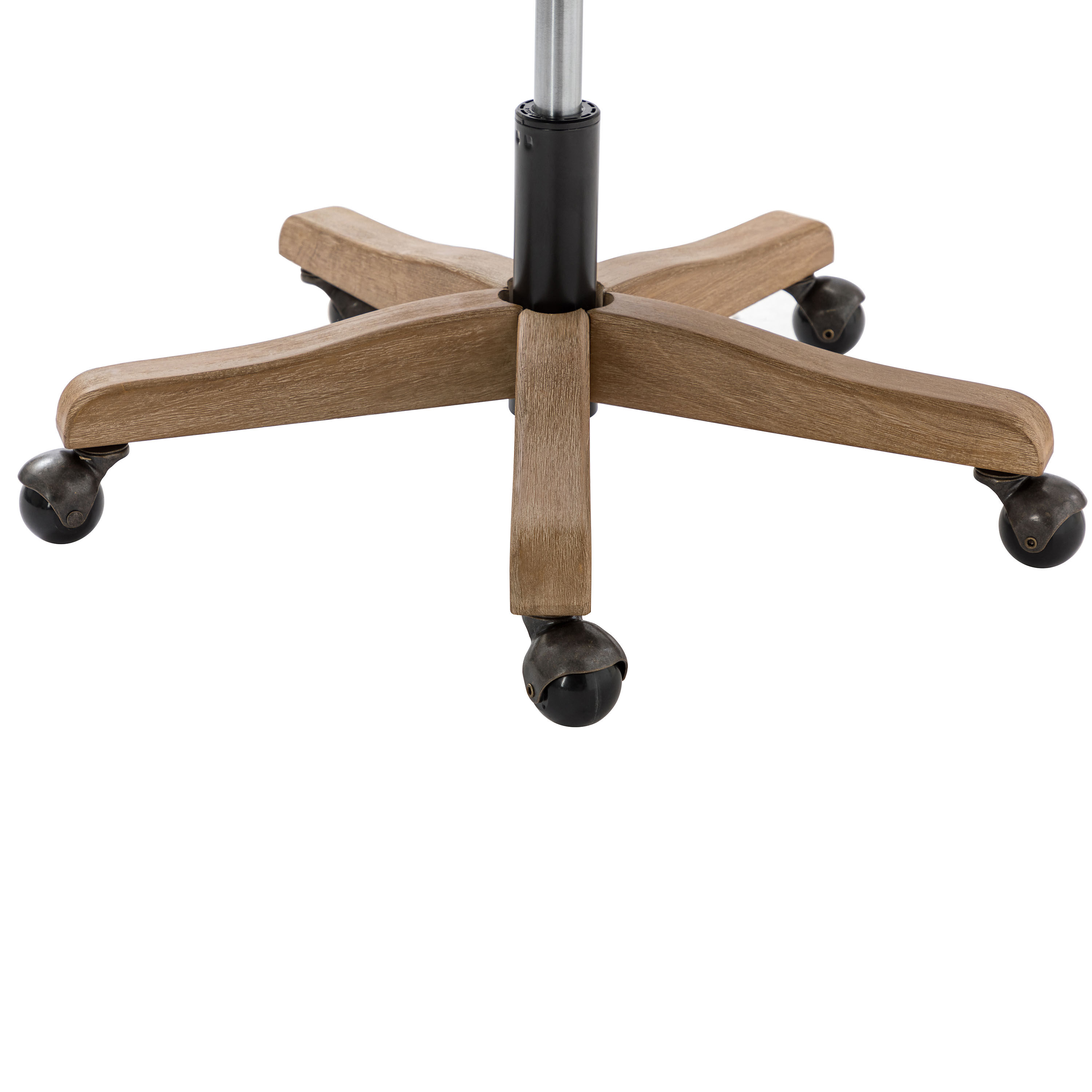 Edmund Wood and Rattan Cane Upholstered Office Chair image number 6