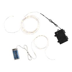 White Micro LED Battery Operated String Lights