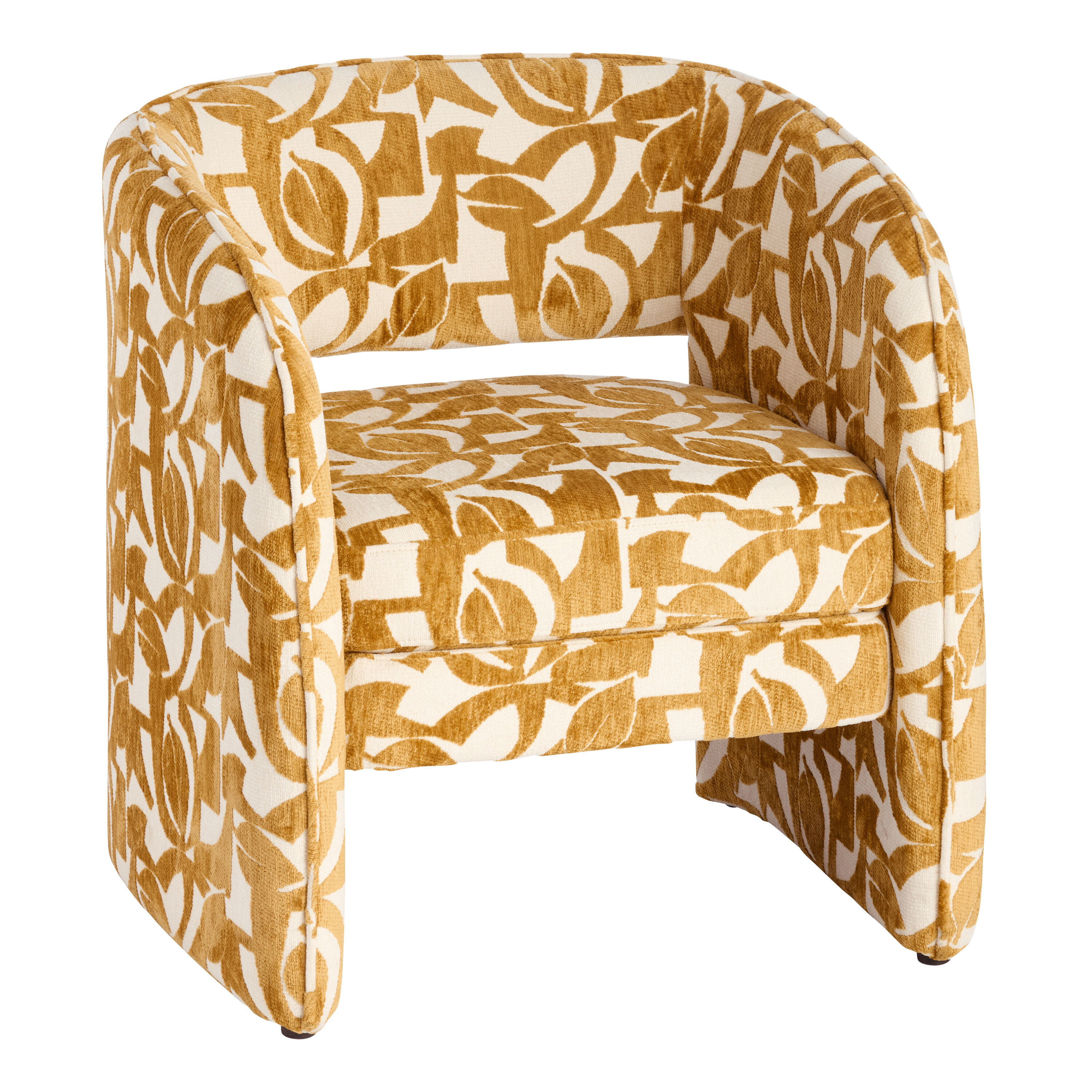 Mariano Curved Cutout Back Upholstered Chair