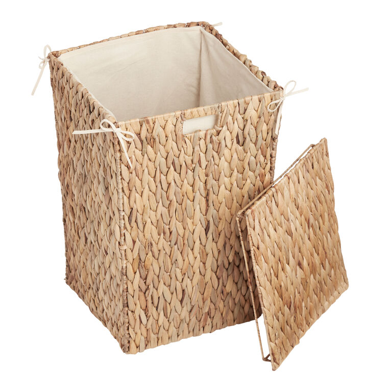 Willa Natural Hyacinth Laundry Hamper with Liner image number 3