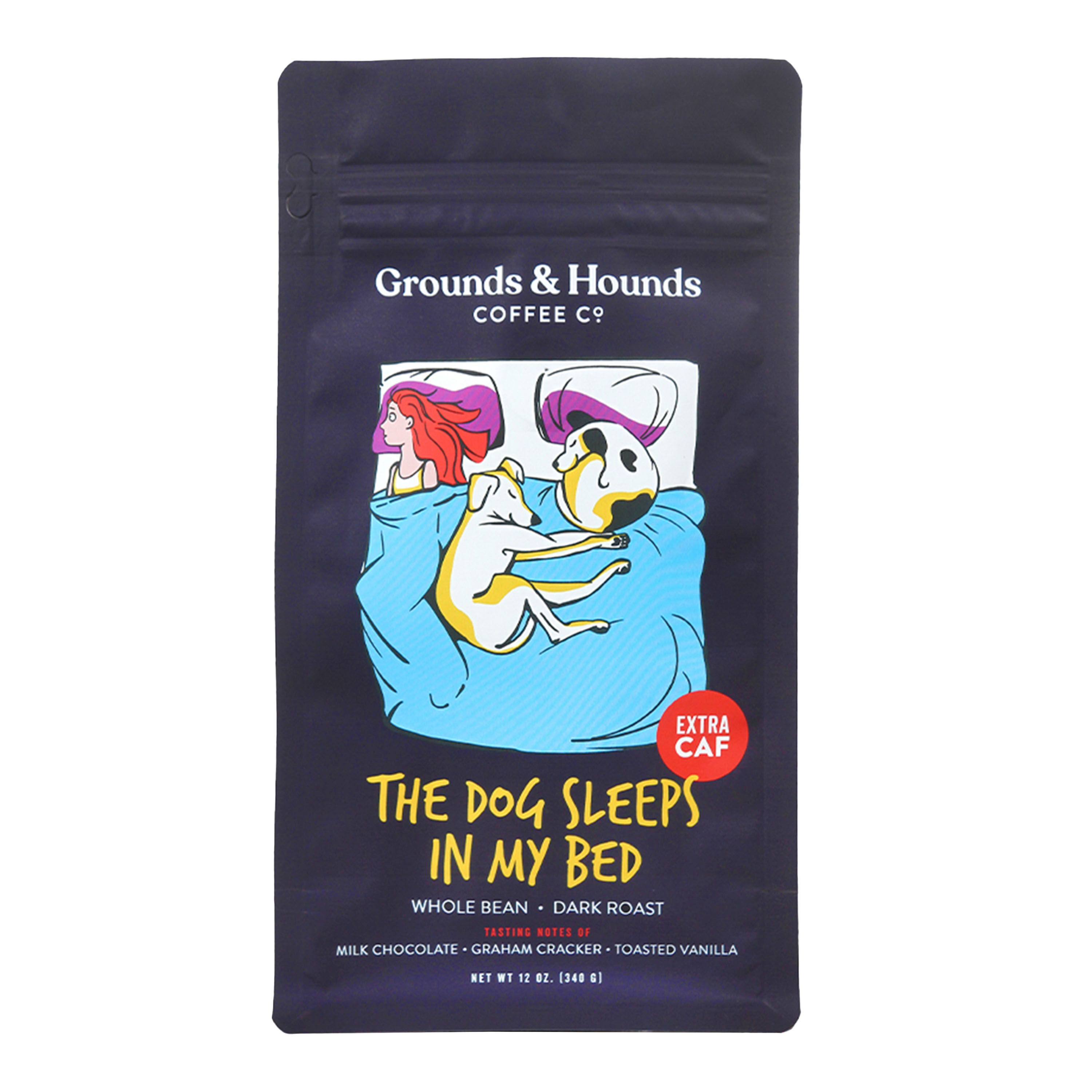 Grounds & Hounds Dog Sleeps In My Bed Whole Bean Coffee 12 Oz.