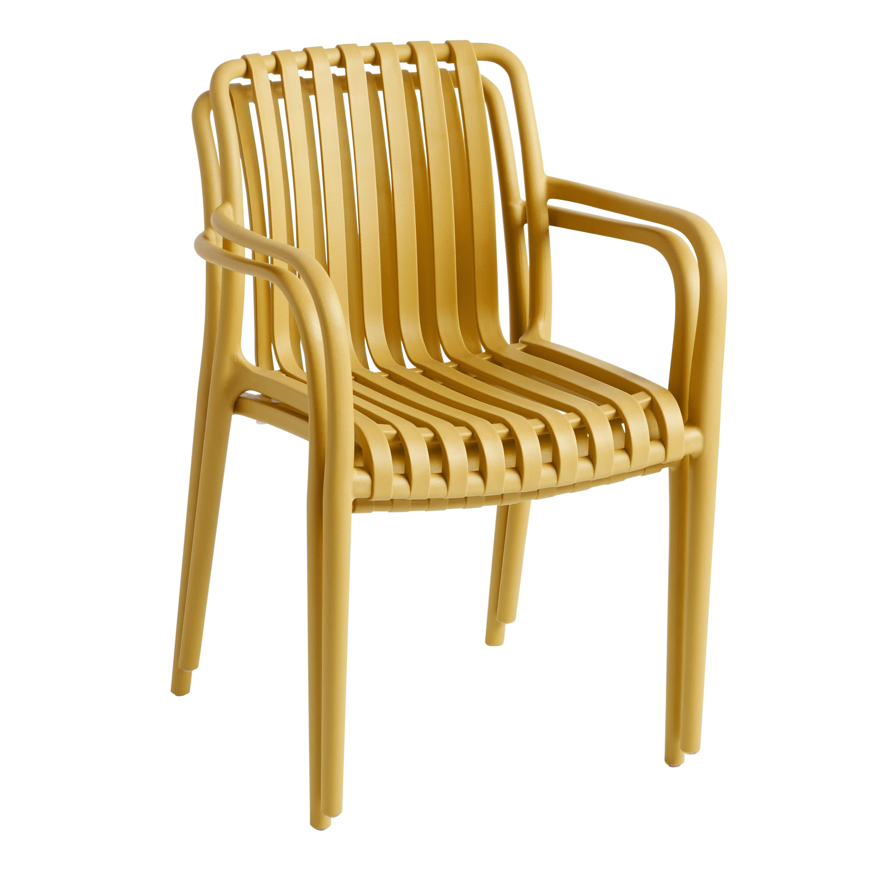 Salina Plastic Stacking Outdoor Armchair Set of 2 image number 5