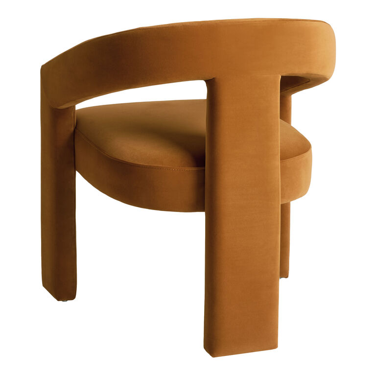 Eros Velvet Curved Upholstered Dining Armchair Set of 2 image number 4