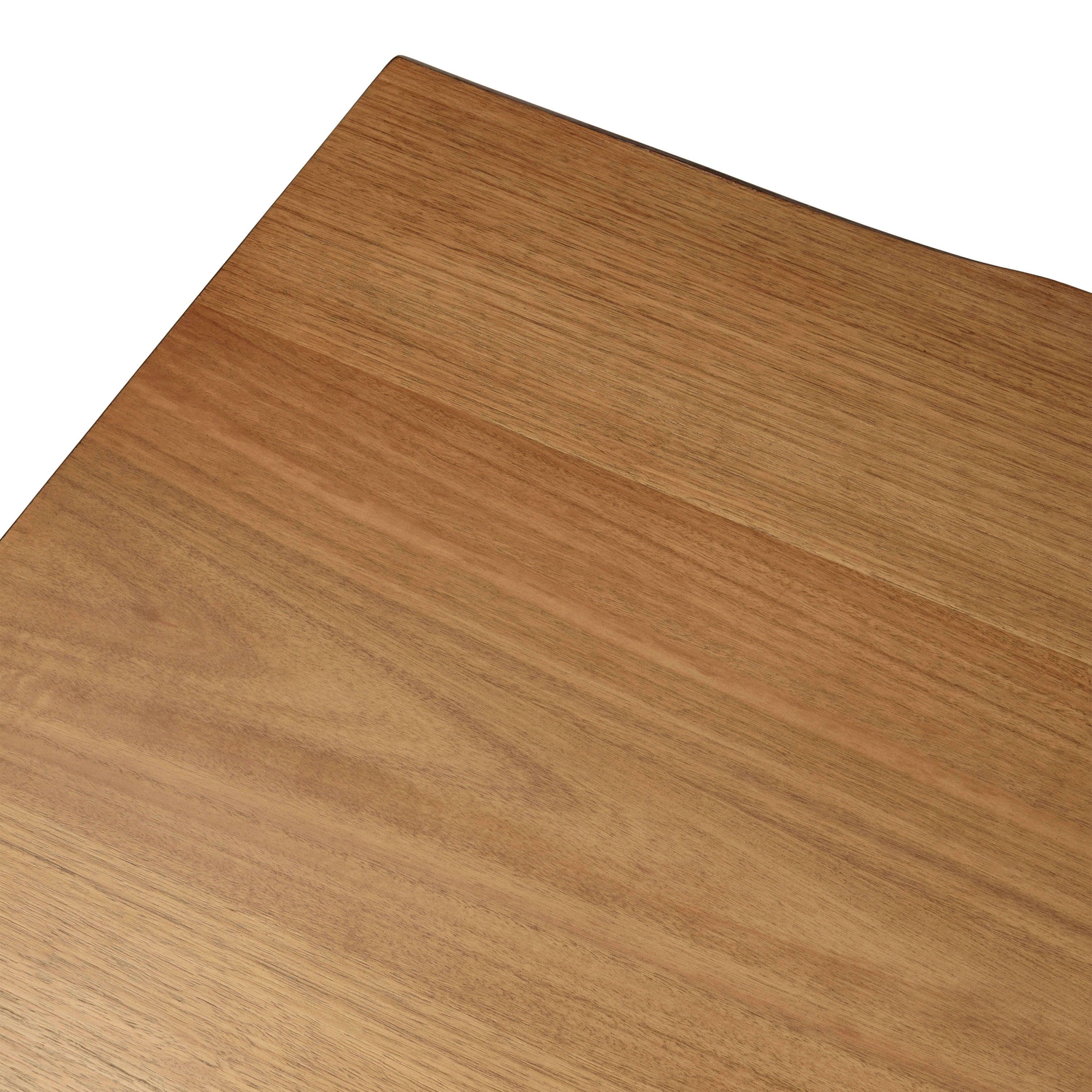 Channing Light Walnut Faux Live Edge Wood and Metal Dining Table image number 4