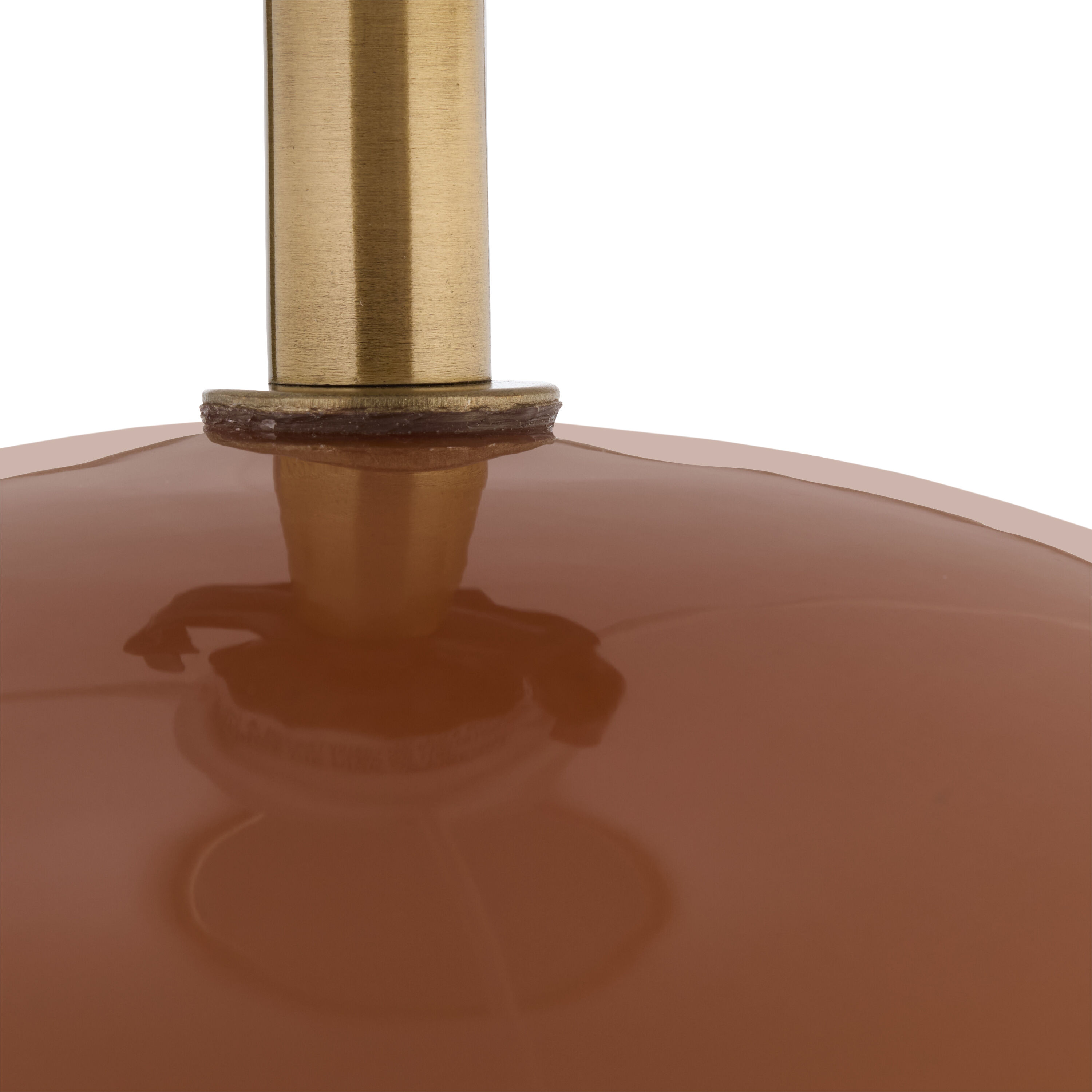 Round Caramel Blown Glass Empire Shade Table Lamp image number 2