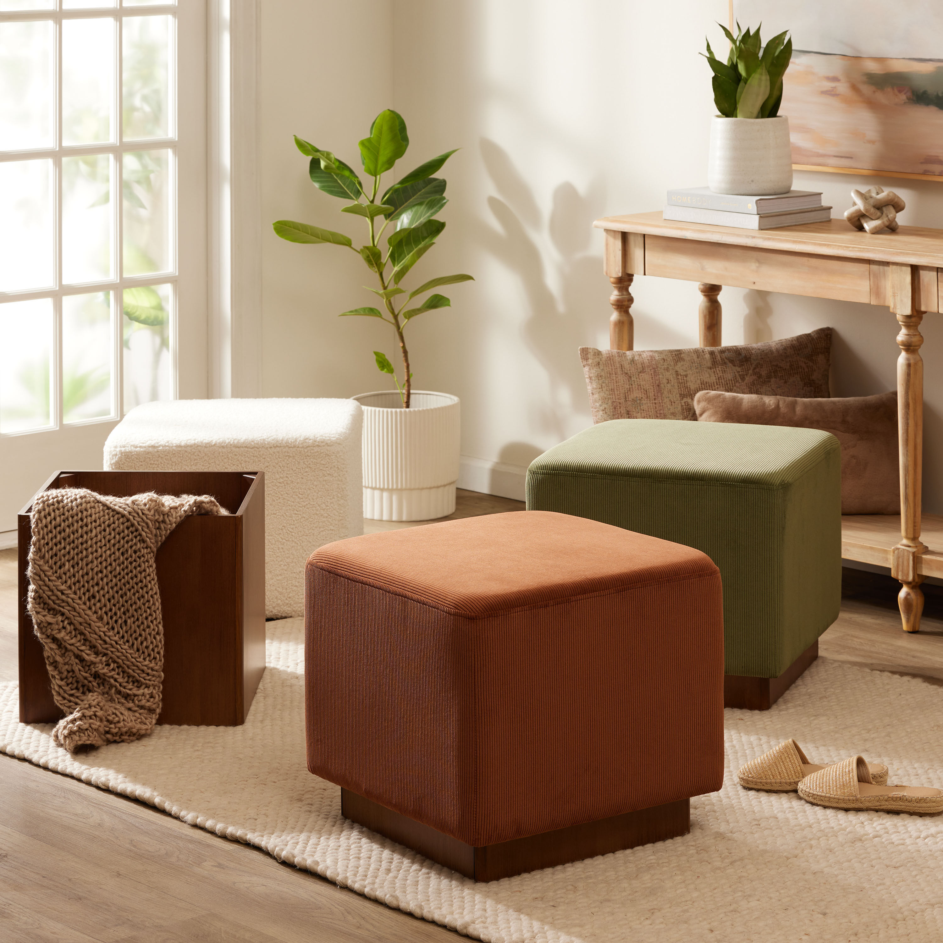 Brennan Square Upholstered Storage Ottoman