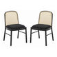 Ansil Ash Wood And Cane Upholstered Dining Chair 2 Piece Set image number 4