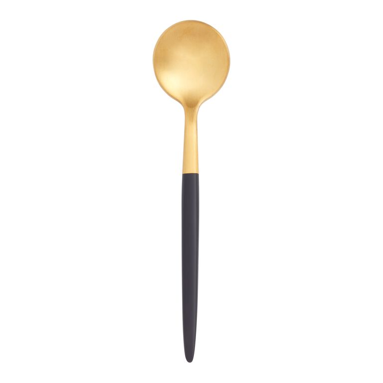 Shay Black and Gold Cocktail Knife Set of 2 by World Market