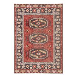Lima Red And Yellow Medallion Indoor Outdoor Rug