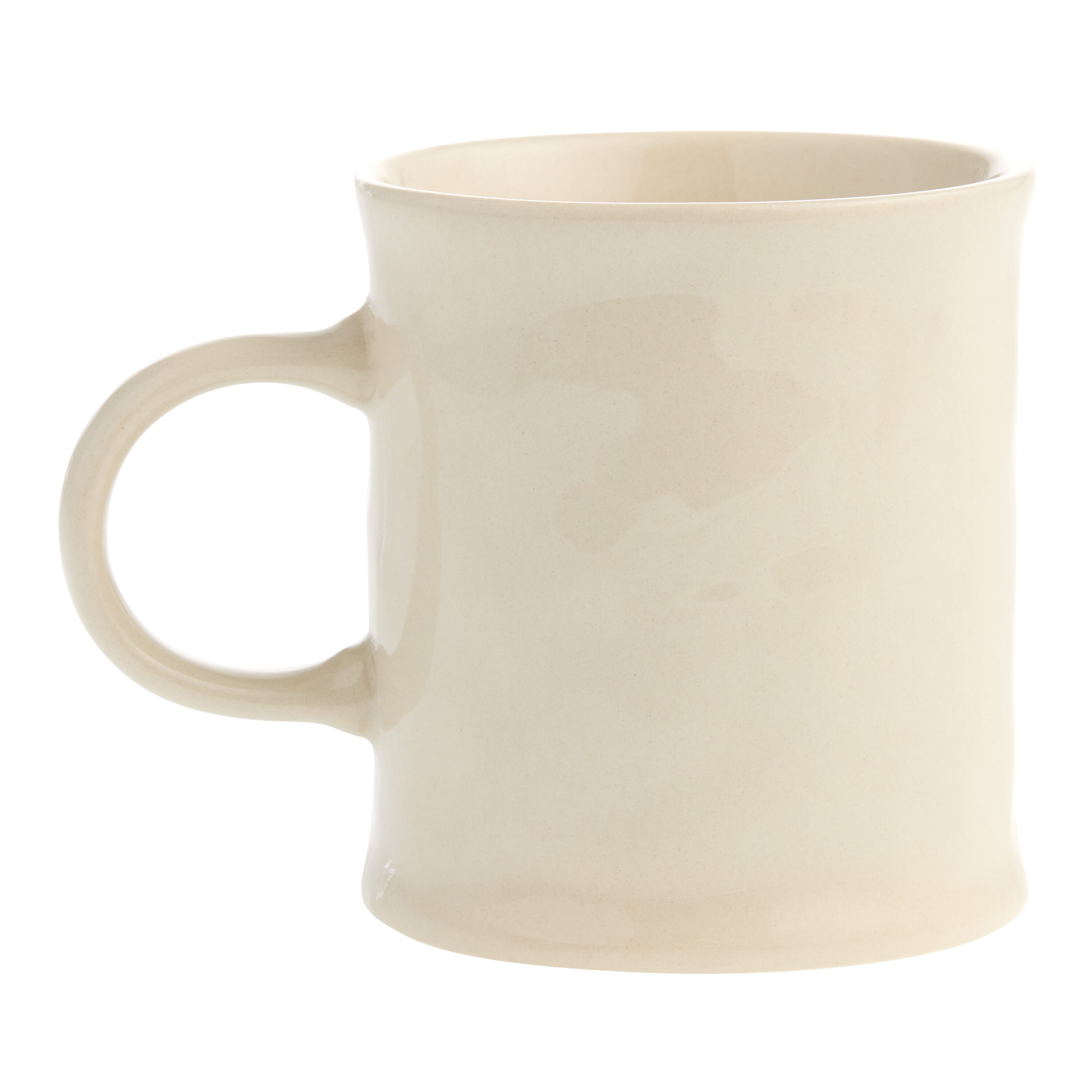 Cream Flower Hand Painted Ceramic Mug image number 1