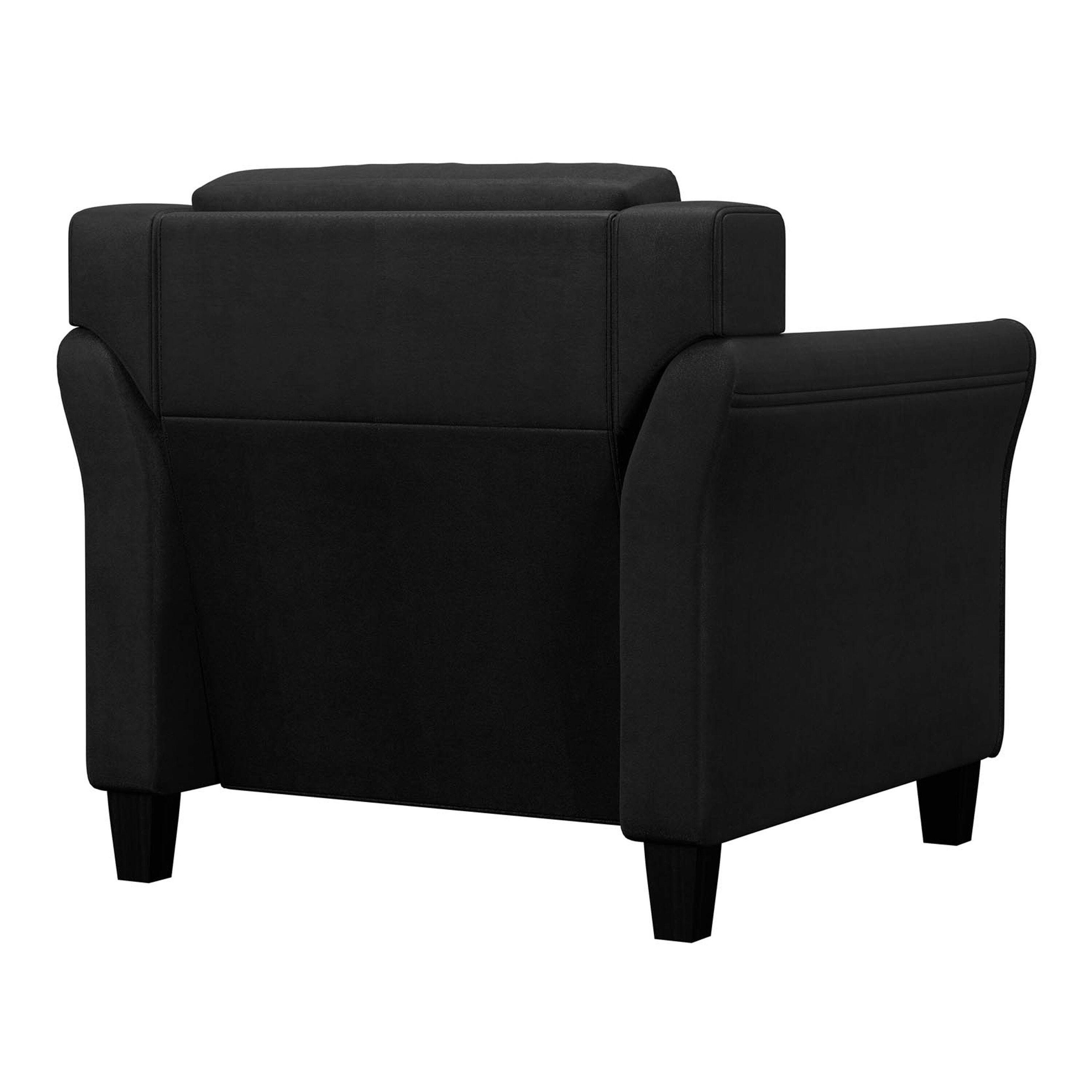 Renne Microfiber Tufted Roll Arm Upholstered Chair image number 3