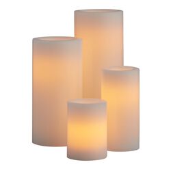 Ivory All Weather Outdoor Flameless LED Pillar Candle