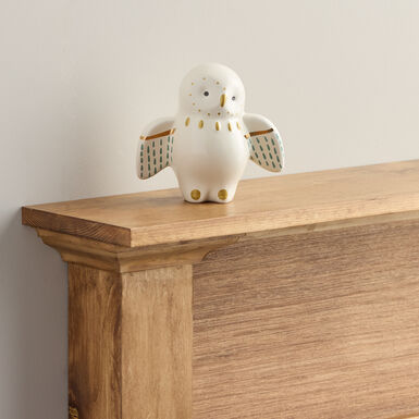 Ivory Ceramic Patterned Owl Decor Ivory Ceramic Patterned Owl Decor