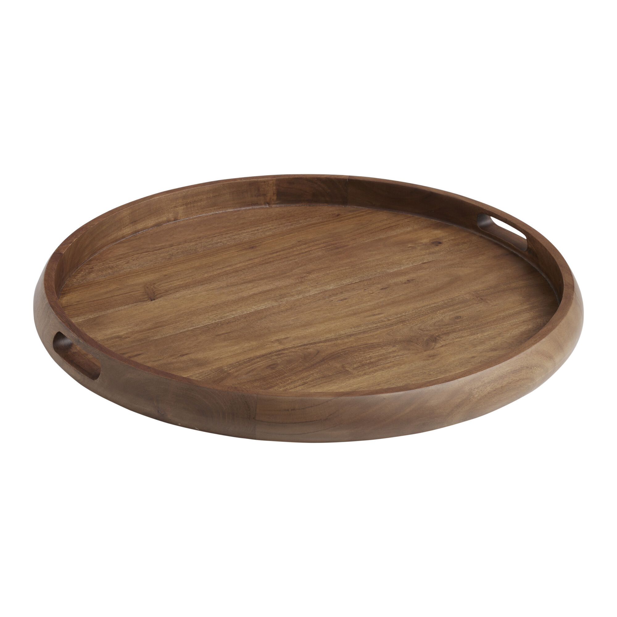 Colette Round Warm Chestnut Ottoman Tray World Market
