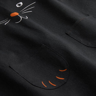 Kid's Charcoal and Orange Cat Apron and Chef Hat 2 Piece Set Kid's Charcoal and Orange Cat Apron and Chef Hat 2 Piece Set