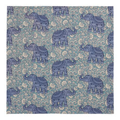 Blue Screen Print Elephant Napkin Set of 4