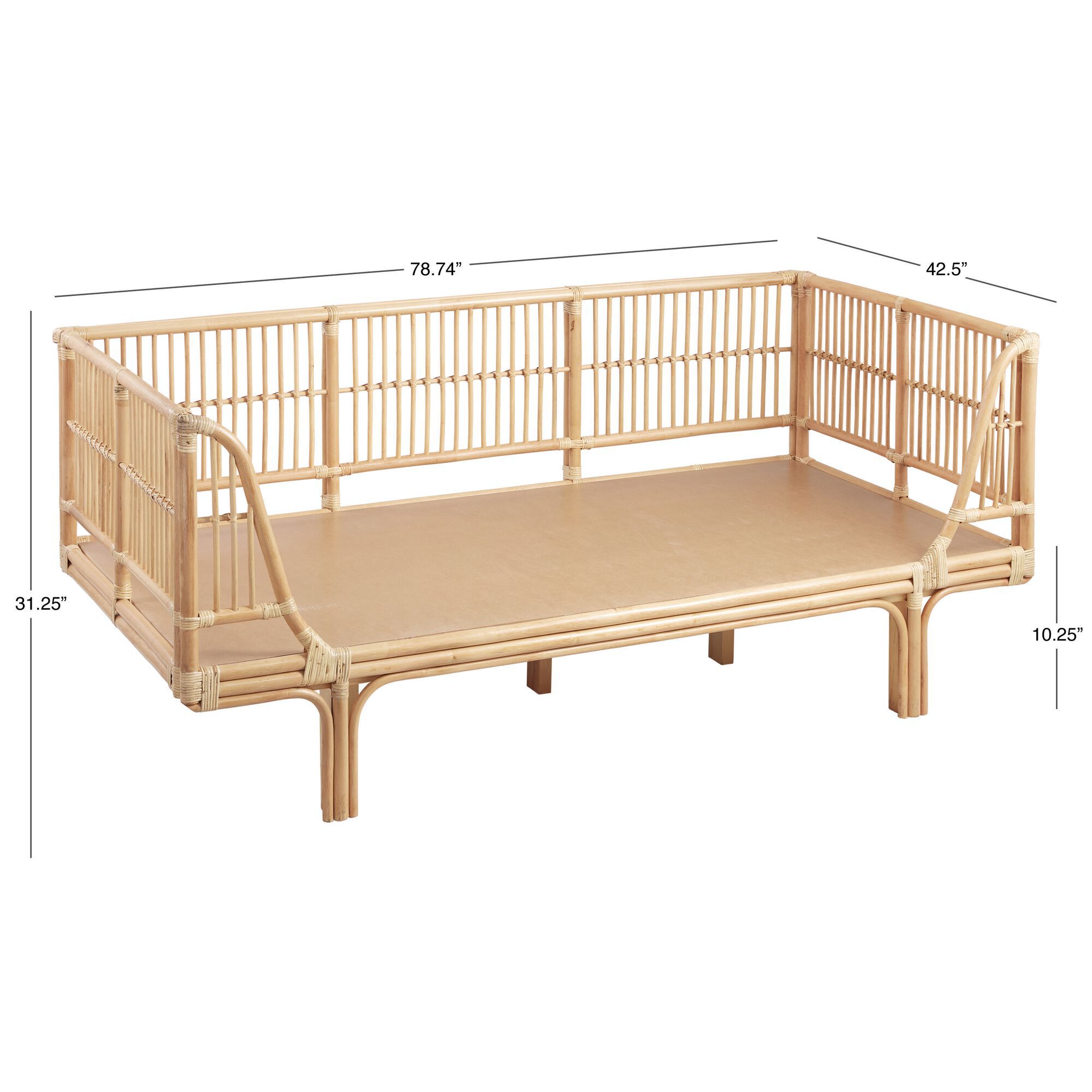 Rattan twin store daybed