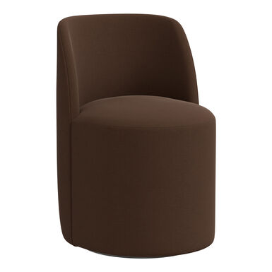 Clio Linen Curved Back Upholstered Swivel Dining Chair Clio Linen Curved Back Upholstered Swivel Dining Chair
