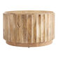 Ishan Round Driftwood Ridged Coffee Table image number 2