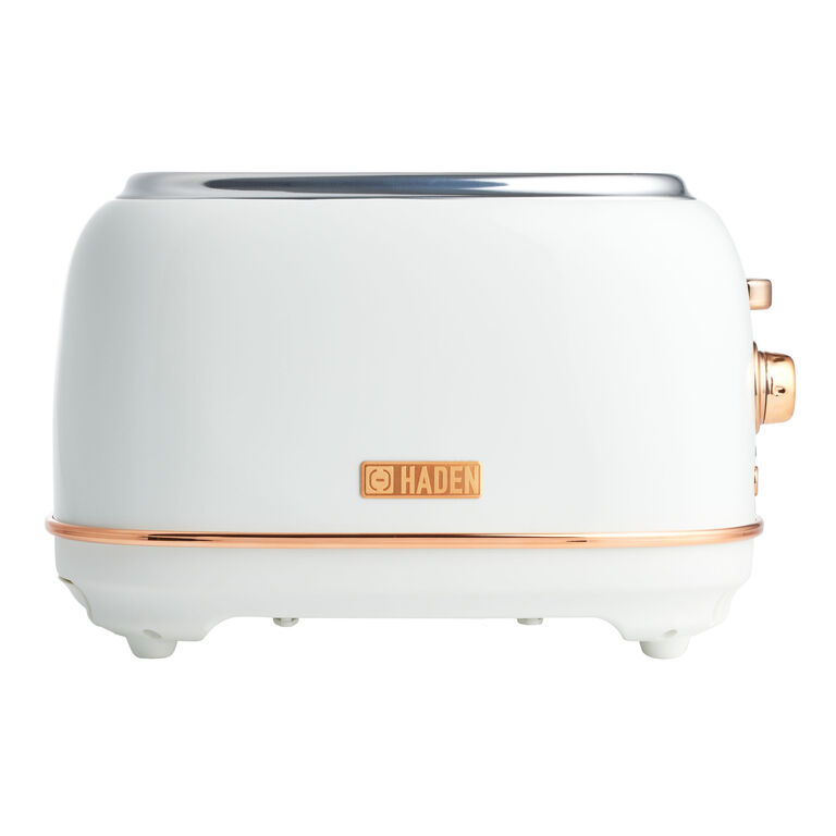 Haden Ivory and Copper Heritage 2 Slice Wide Slot Toaster