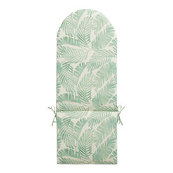 Jakarta Palm Ivory and Green Adirondack Chair Cushion