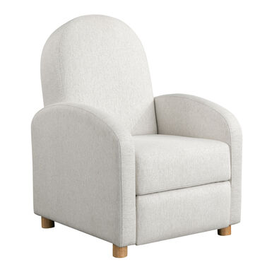 Bannister Linen Upholstered Curved Arm Push Back Recliner Bannister Linen Upholstered Curved Arm Push Back Recliner