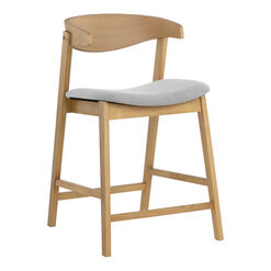 Luella Wood Curved Back Counter Stool