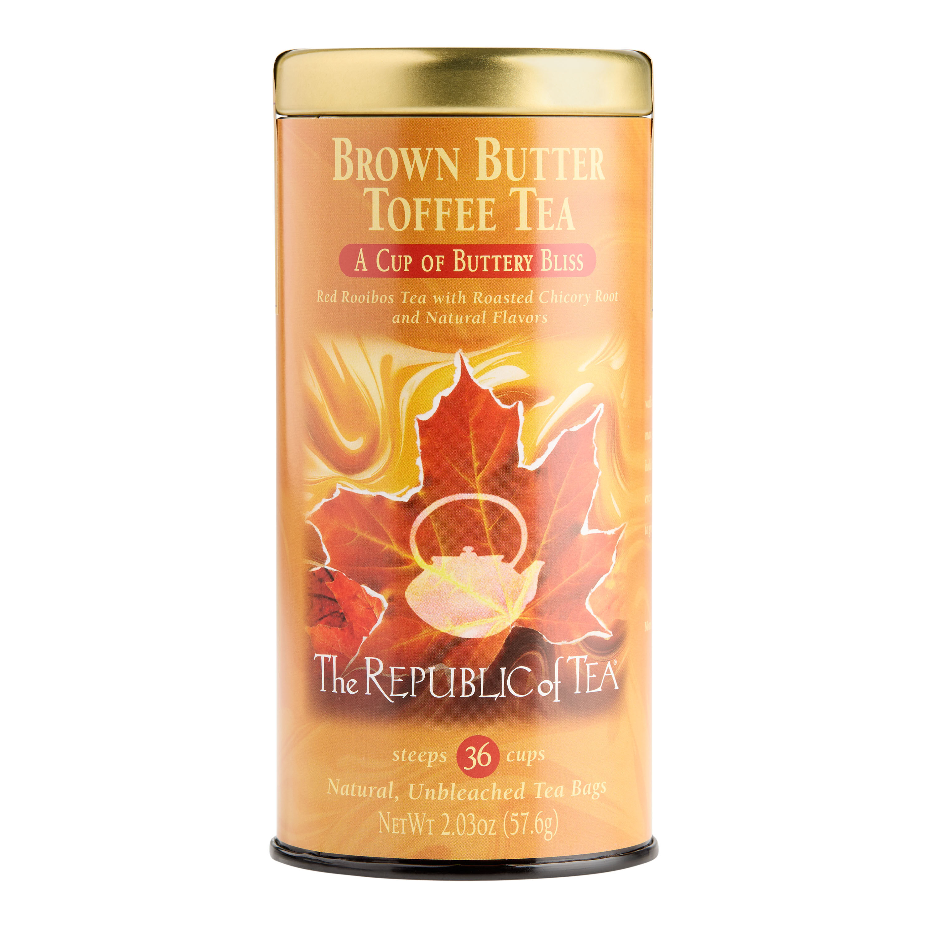 The Republic of Tea Brown Butter Toffee Tea 36 Count