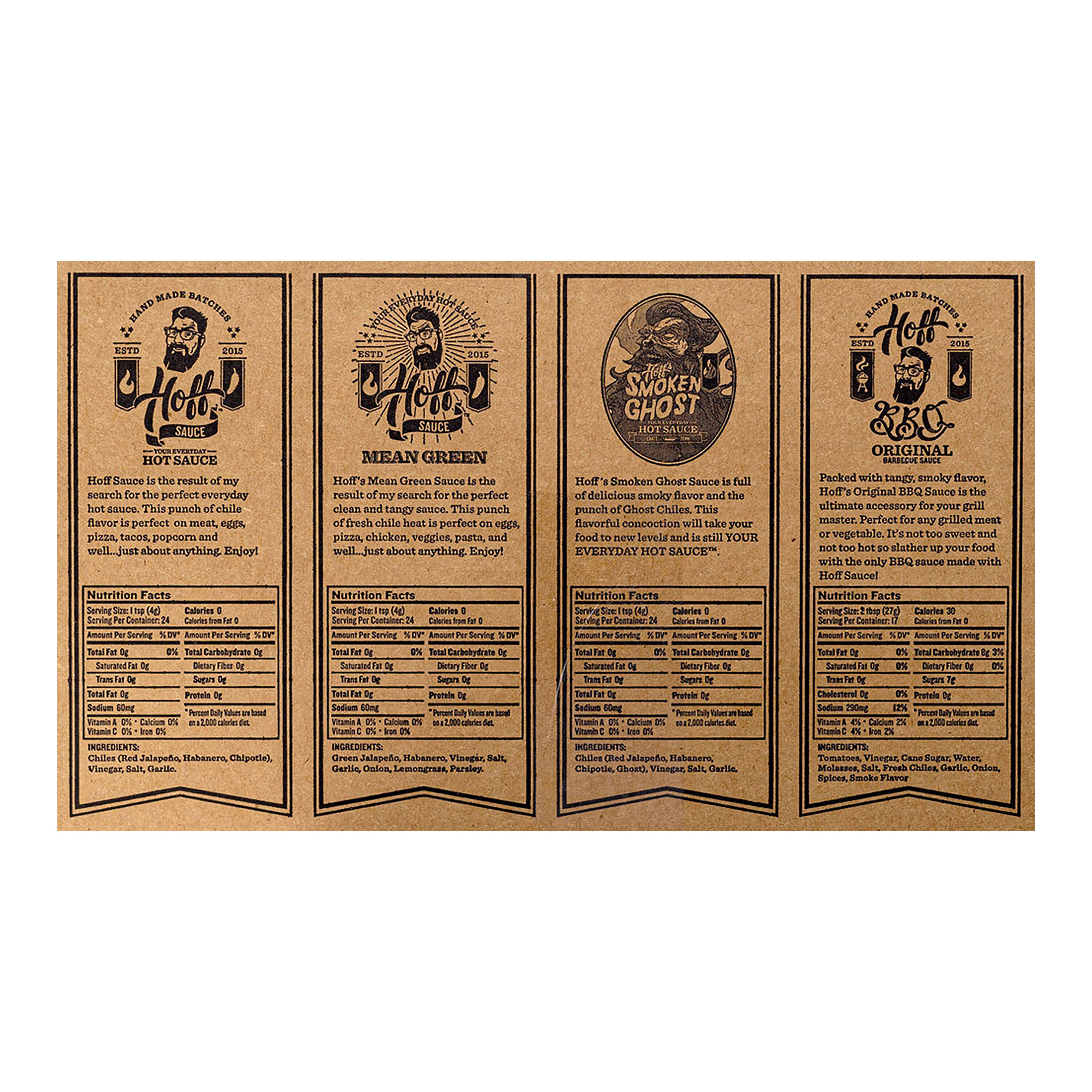 Hoff's Mini Classic BBQ and Hot Sauce Variety Gift Set 4 Pack image number 1