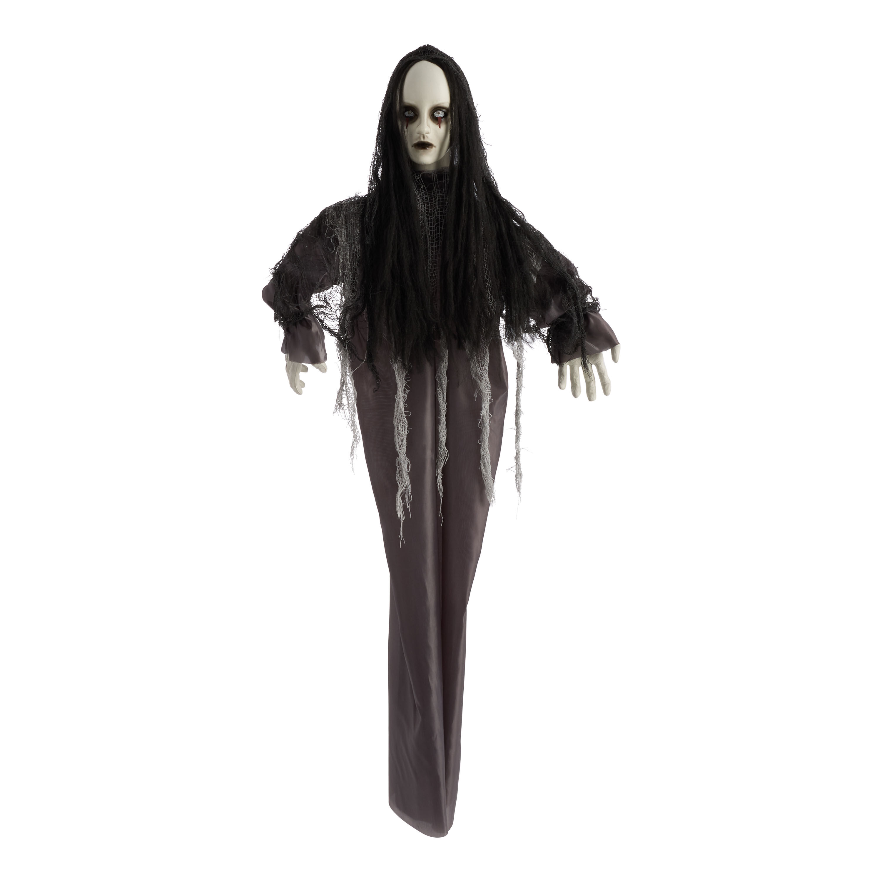 Haunted Woman Shaking Talking LED Halloween Hanging Decor image number 0