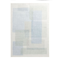 Olin Blue and Green Abstract Machine Washable Area Rug