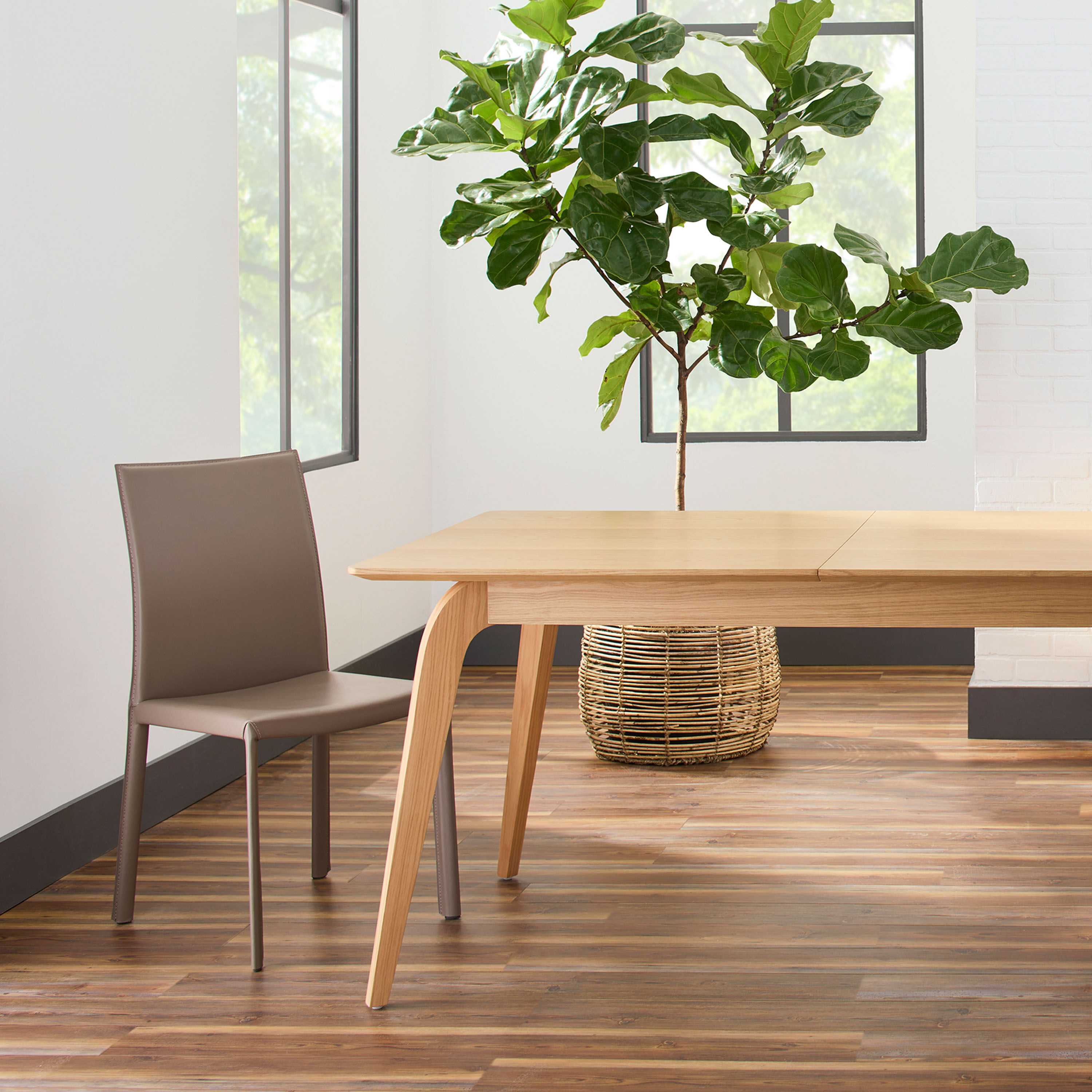 Waylon Regenerated Leather Dining Chair 2 Piece Set