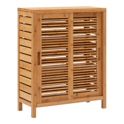 Sven Natural Bamboo Double Storage Cabinet