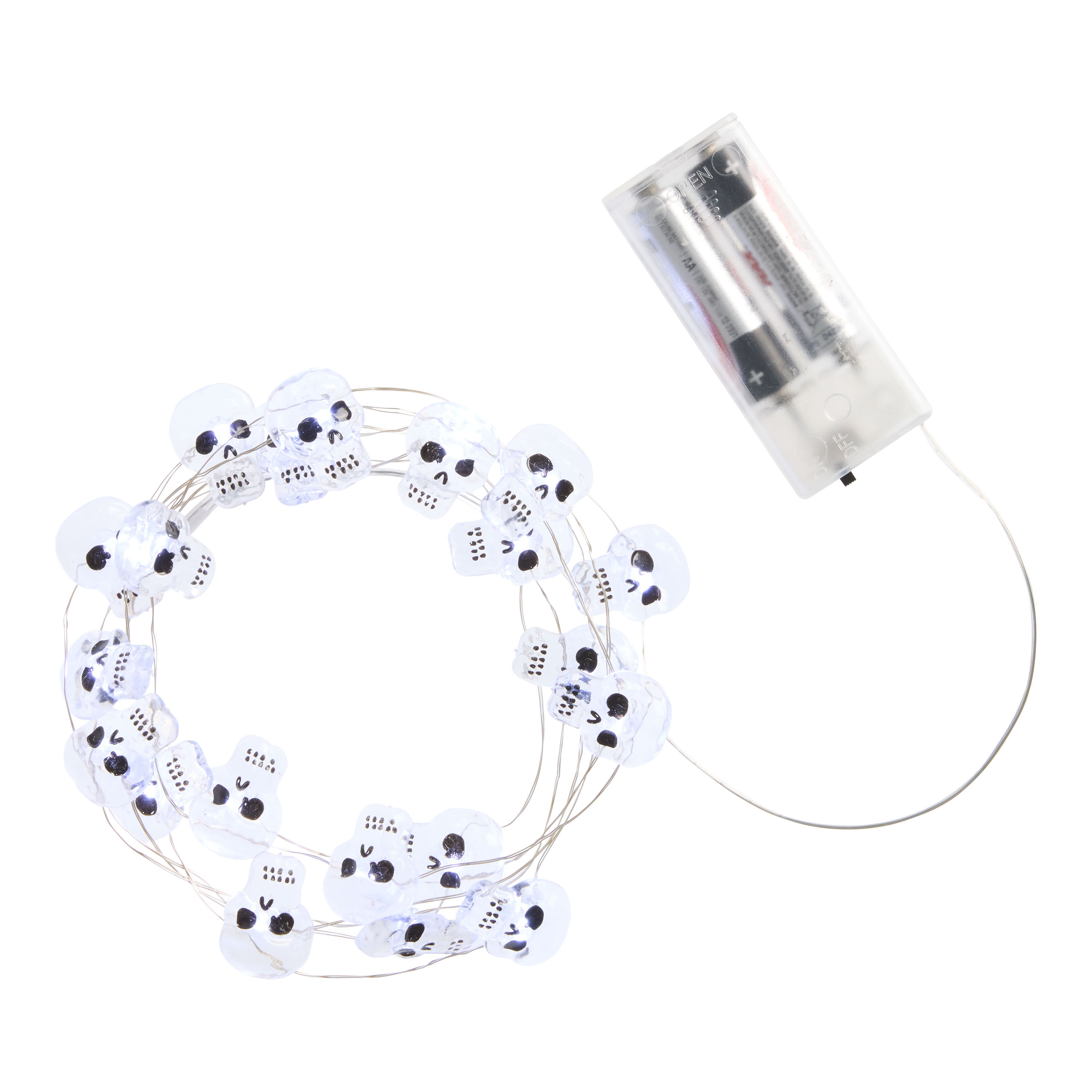 Halloween Skull Micro LED Battery Operated String Lights image number 0