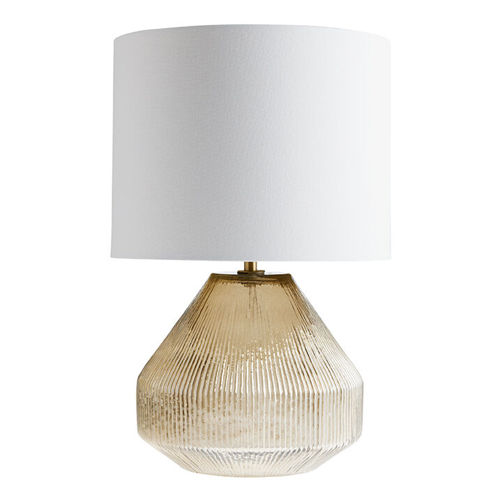 Mica Amber Glass Fluted Table Lamp Base