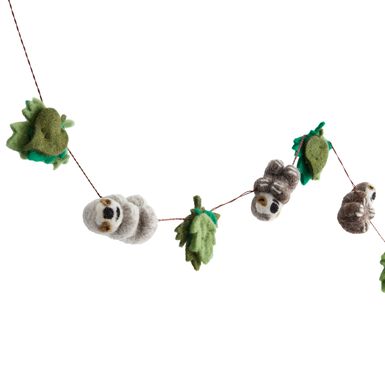 Felted Wool Sloth Garland Felted Wool Sloth Garland