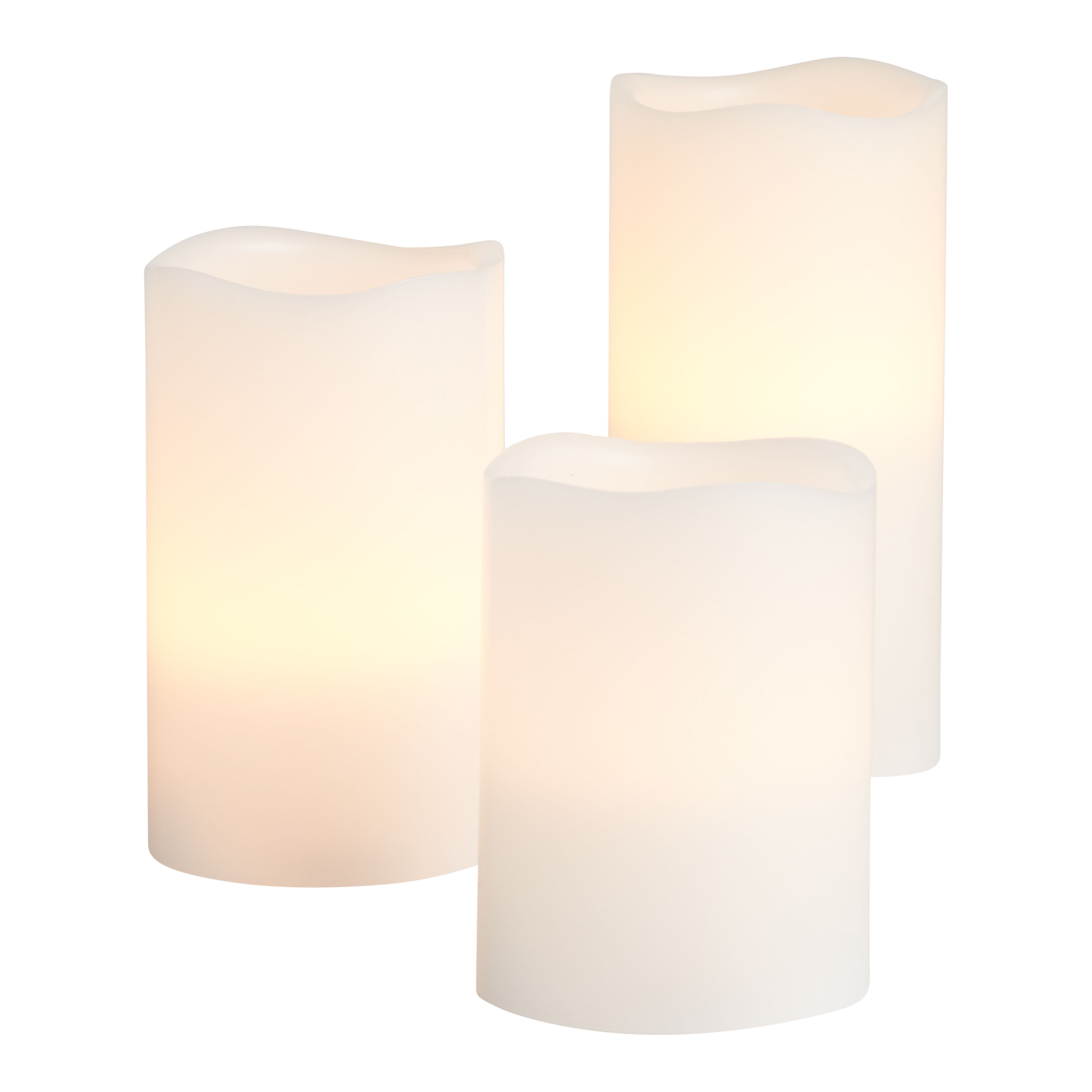 Flameless shop pillar candles