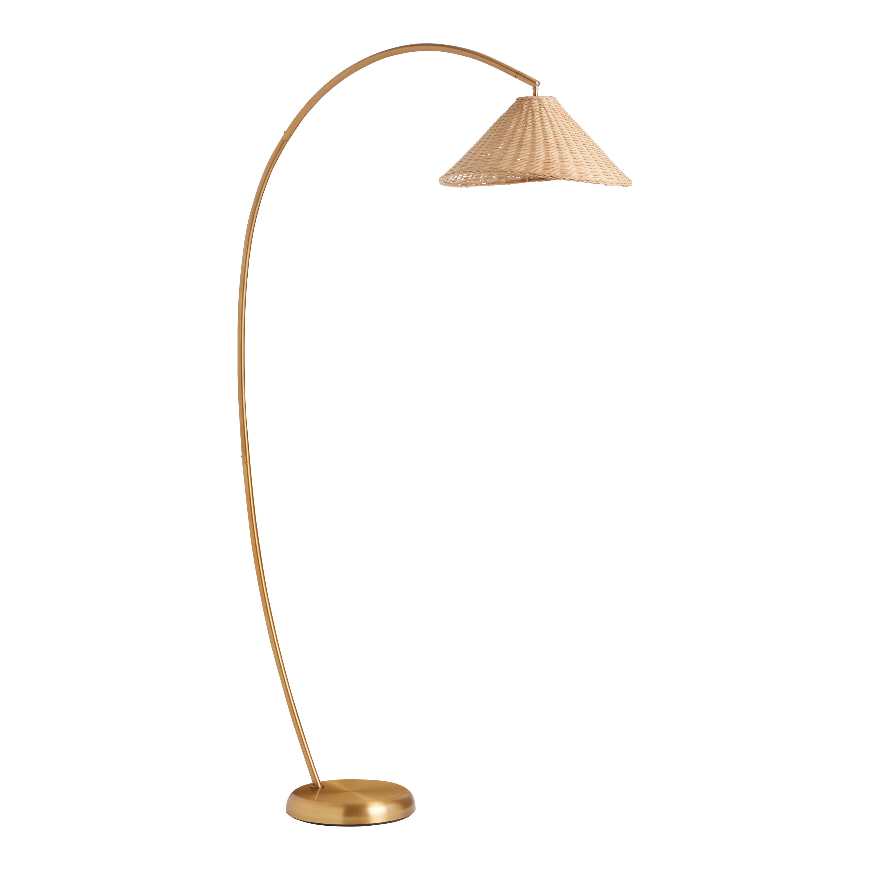 Rattan arc floor lamp on sale