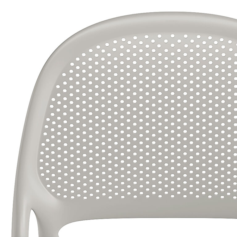 Apollo Round Back Outdoor Stacking Dining Chair 2 Piece Set image number 6